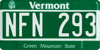 VT license plate NFN293