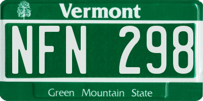 VT license plate NFN298