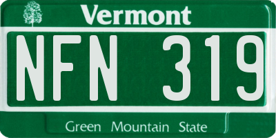 VT license plate NFN319