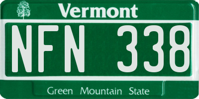 VT license plate NFN338