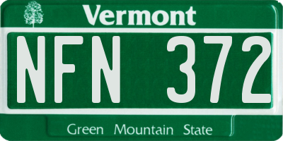 VT license plate NFN372