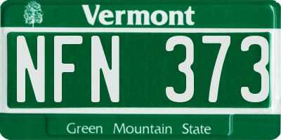 VT license plate NFN373