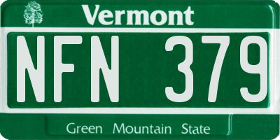 VT license plate NFN379