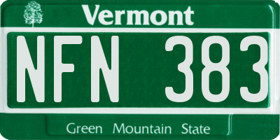 VT license plate NFN383