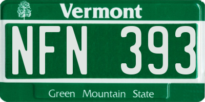 VT license plate NFN393