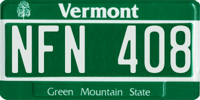VT license plate NFN408