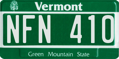 VT license plate NFN410