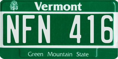 VT license plate NFN416
