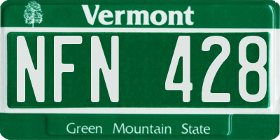 VT license plate NFN428