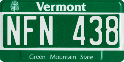 VT license plate NFN438
