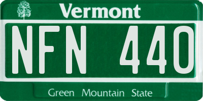 VT license plate NFN440