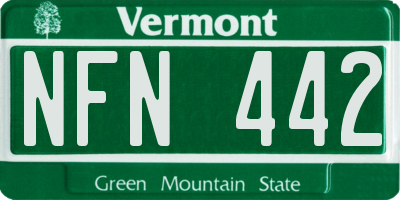 VT license plate NFN442