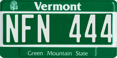 VT license plate NFN444