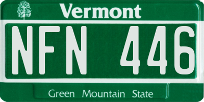 VT license plate NFN446
