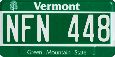 VT license plate NFN448