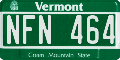 VT license plate NFN464