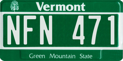 VT license plate NFN471