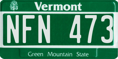VT license plate NFN473