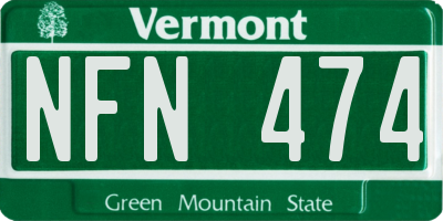 VT license plate NFN474