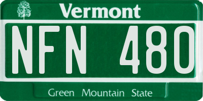 VT license plate NFN480