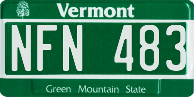 VT license plate NFN483