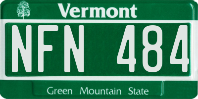 VT license plate NFN484