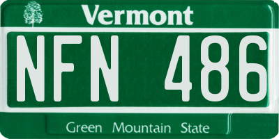 VT license plate NFN486