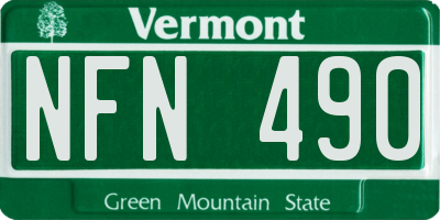 VT license plate NFN490