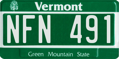 VT license plate NFN491