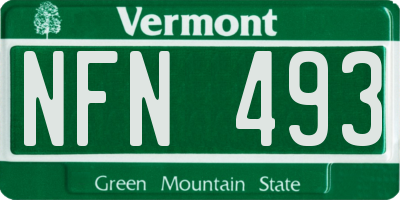 VT license plate NFN493