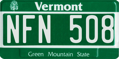 VT license plate NFN508