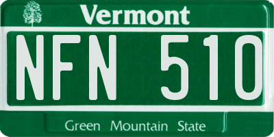 VT license plate NFN510