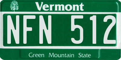VT license plate NFN512
