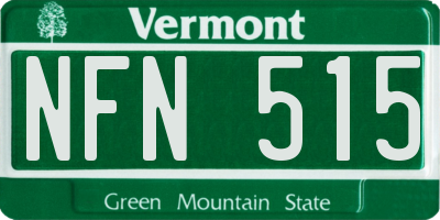 VT license plate NFN515