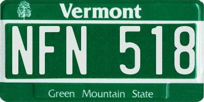 VT license plate NFN518