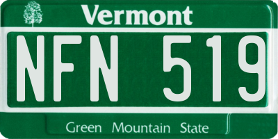 VT license plate NFN519