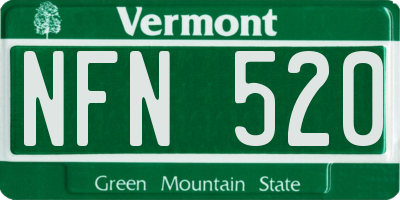 VT license plate NFN520