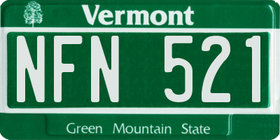 VT license plate NFN521