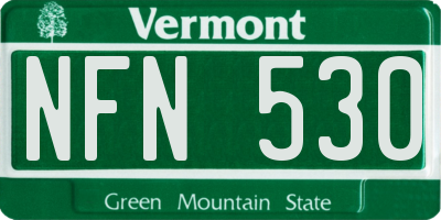 VT license plate NFN530