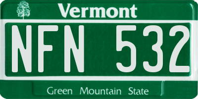 VT license plate NFN532