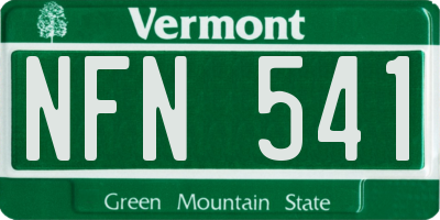 VT license plate NFN541
