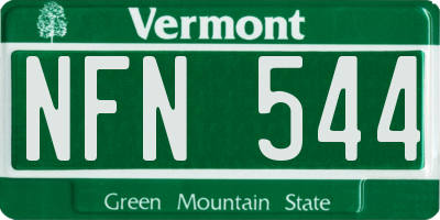 VT license plate NFN544