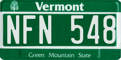 VT license plate NFN548