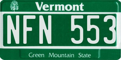 VT license plate NFN553