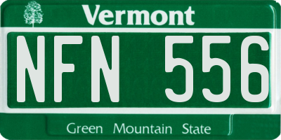 VT license plate NFN556