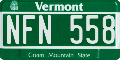 VT license plate NFN558