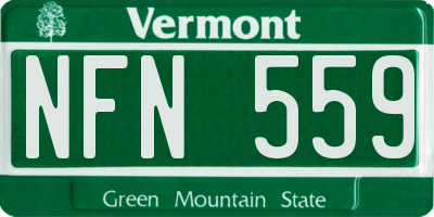 VT license plate NFN559