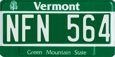 VT license plate NFN564