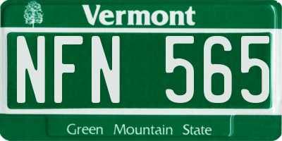 VT license plate NFN565