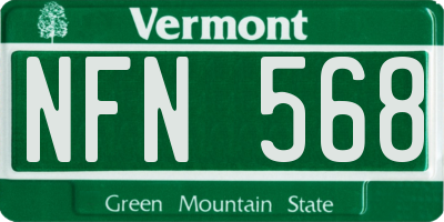 VT license plate NFN568